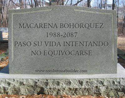 macarena bohorquez tumba